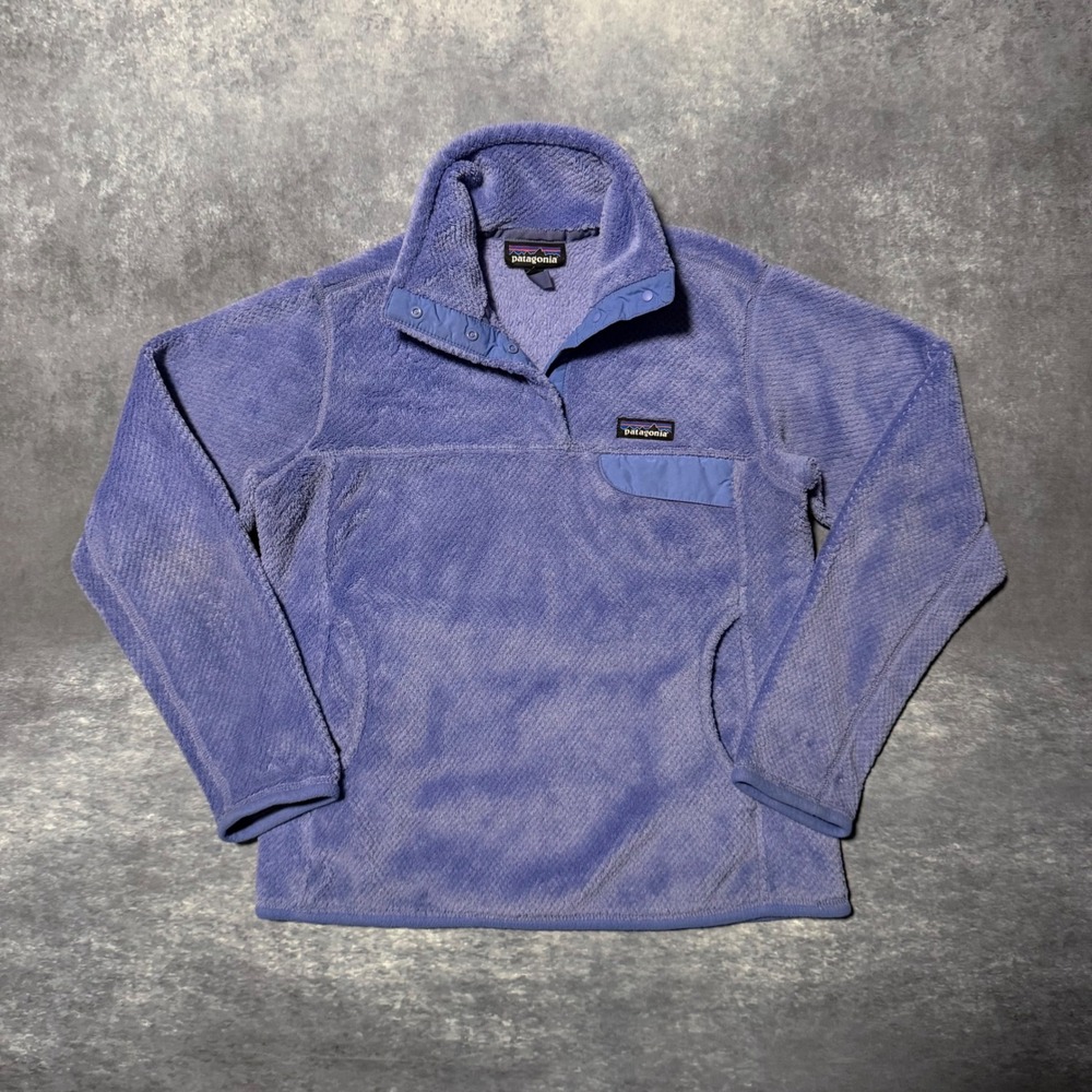 Patagonia Re-Tool Snap-T Fleece Pullover Jacket Womens Small Purple Periwinkle